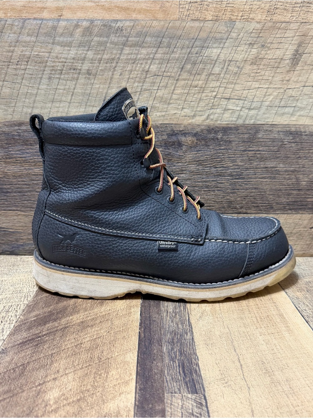 Red Wing Irish Setter Wingshooter Waterproof Black Leather Boots Mens Size 10D